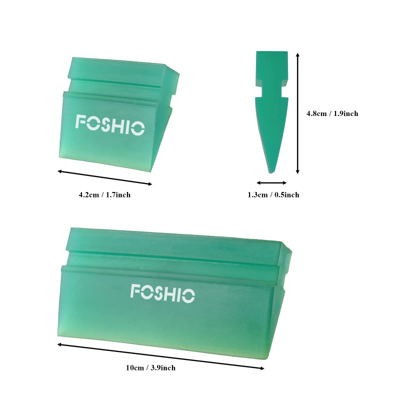 FOSHIO Green Mini Squeegee Window Film Tools,Rubber Squeegee Water Blade Decal Wrap Applicator Car Home Tint - Image 4